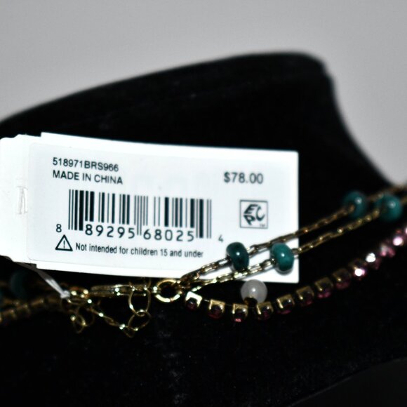 Betsey Johnson Boho Butterfly & Heart Long Multi-Strand Necklace #518971BRS966 N - Picture 6 of 6